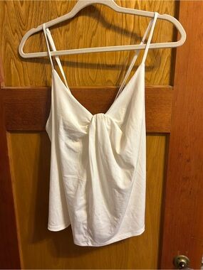 Banana Republic Cream Twist-Front Spaghetti Strap Camisole